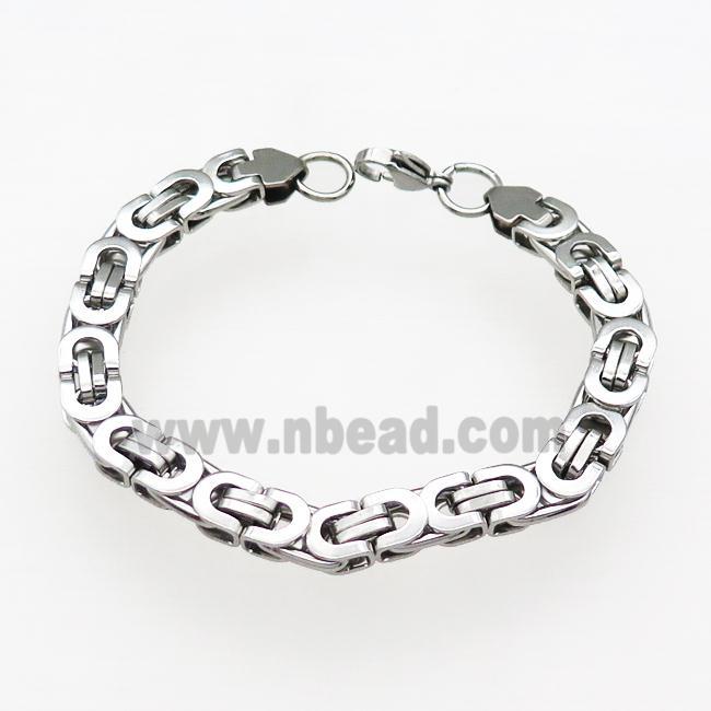 Raw Stainless Steel Bracelet