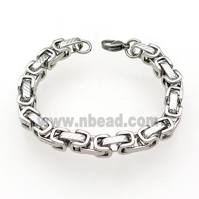 Raw Stainless Steel Bracelet