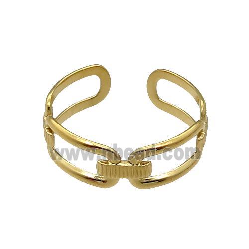 Stainless Steel Ring Gold Plated