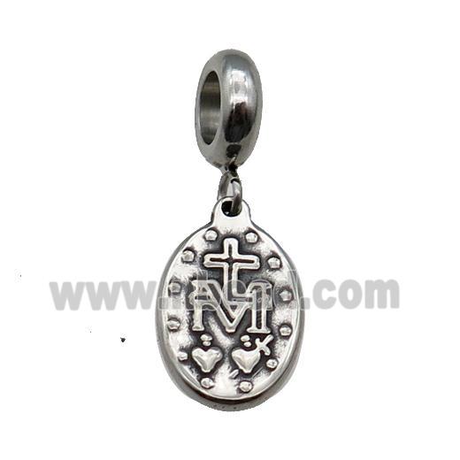 Stainless Steel Pendant Antique Silver