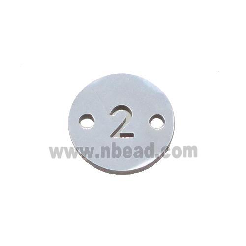 Raw Stainless Steel Circle Number2 Connector