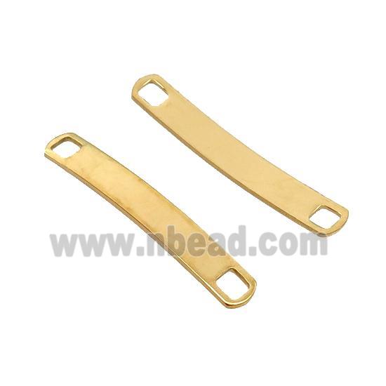 Stainless Steel Connector Bend Rectangle Gold Plated