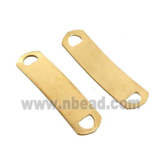 Stainless Steel Connector Bend Rectangle Gold Plated