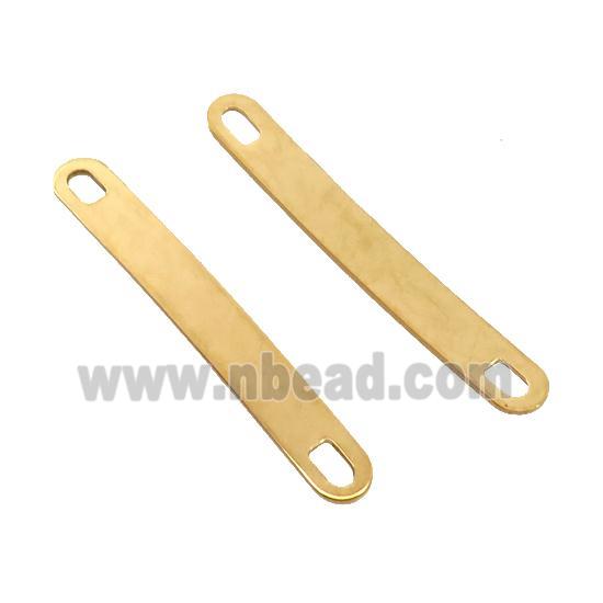 Stainless Steel Connector Bend Rectangle Gold Plated