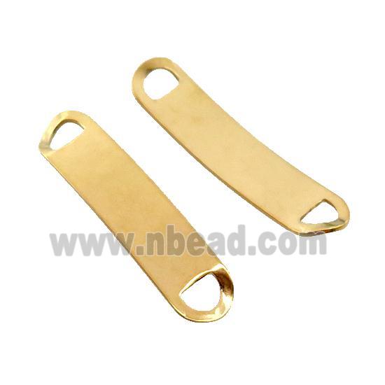 Stainless Steel Connector Bend Rectangle Gold Plated