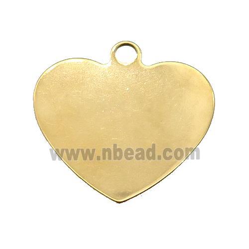 Stainless Steel Heart Pendant Gold Plated