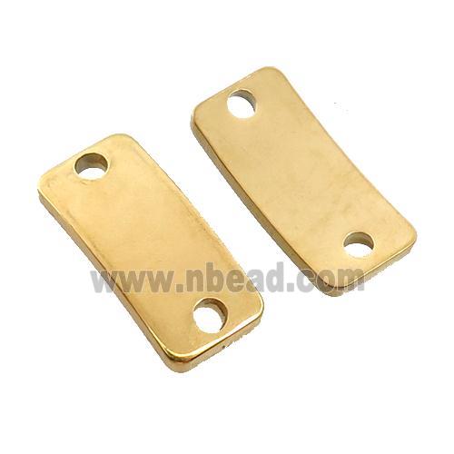 Stainless Steel Connector Bend Rectangle Gold Plated