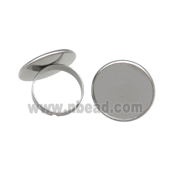 Raw Stainless Steel Ring with Pad