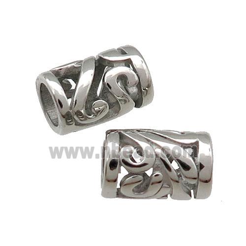 Raw Stainless Steel Tube Beads Large Hole