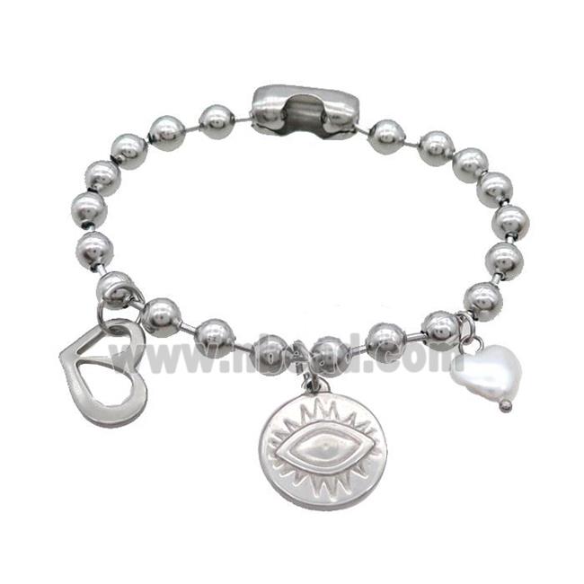 Raw Stainless Steel Bracelet Eye