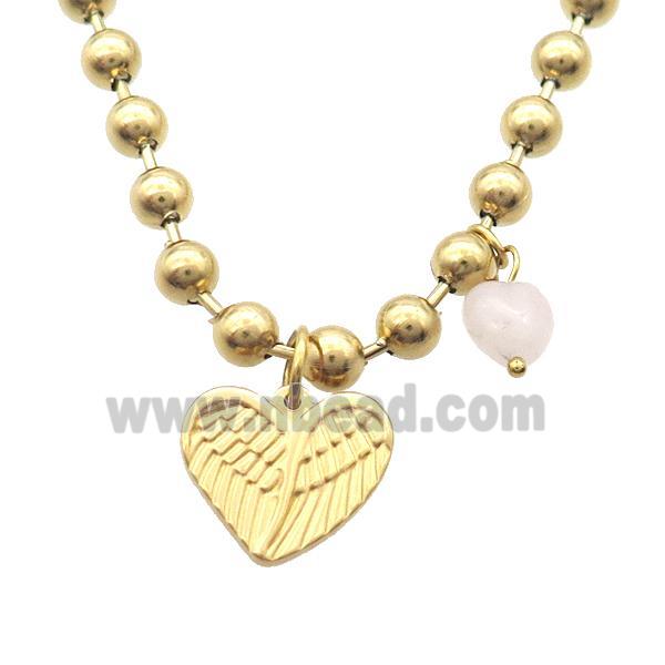 Stainless Steel necklace, gold plated