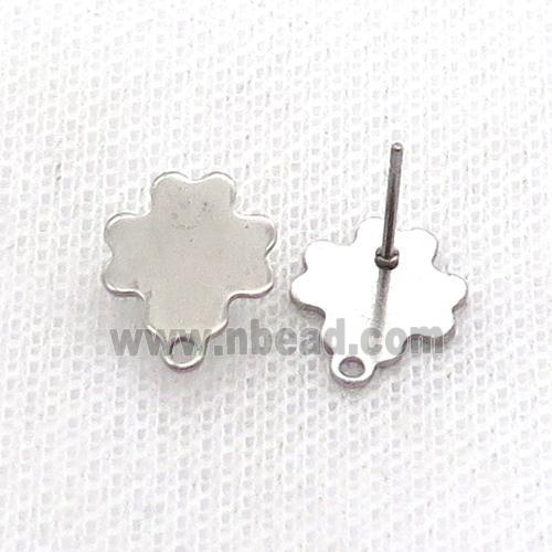 Raw Stainless Steel Stud Earring