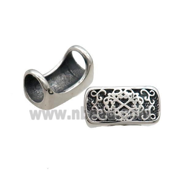 Stainless Steel Beads Antique Silver