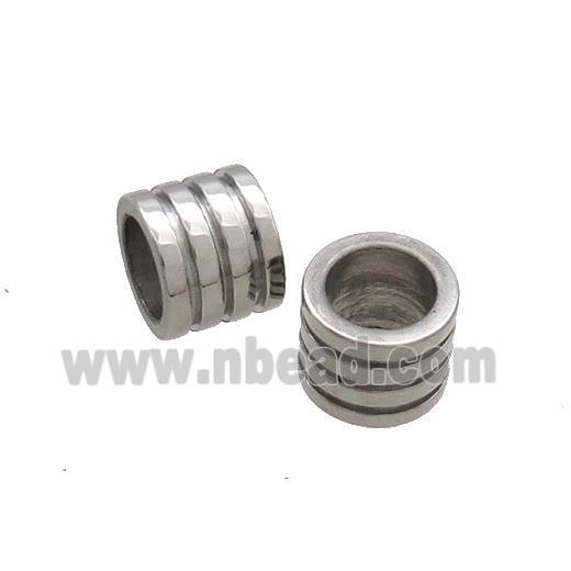 Raw Stainless Steel Tube Beads Large Hole