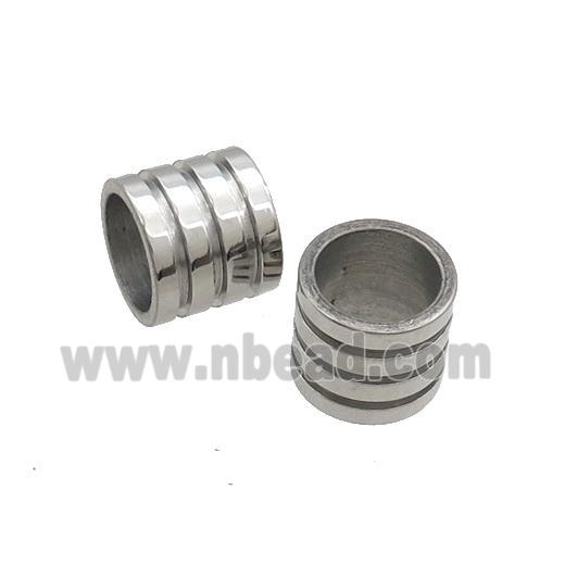 Raw Stainless Steel Tube Beads Large Hole