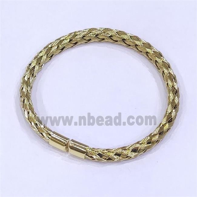 Stainless Steel Bangle Gold Plated