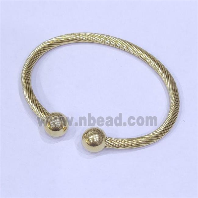 Stainless Steel Bangle Gold Plated