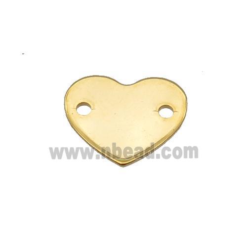 Stainless Steel Heart Connector Gold Plated