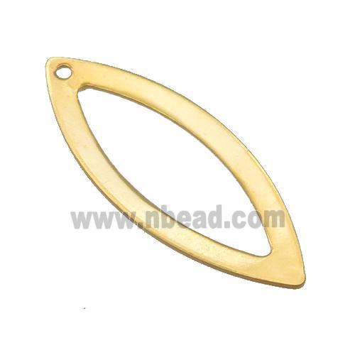 Stainless Steel Marquise Oval Pendant Gold Plated