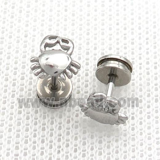 Raw Stainless Steel Stud Earrings Scorpion