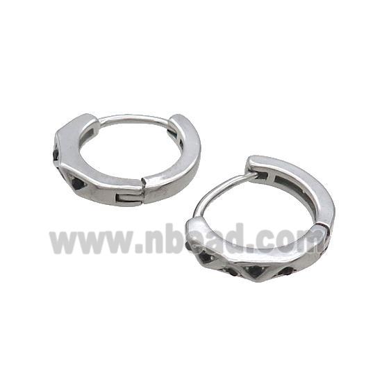 Raw Stainless Steel Hoop Earrings