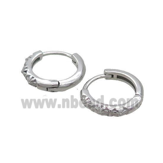 Raw Stainless Steel Hoop Earrings