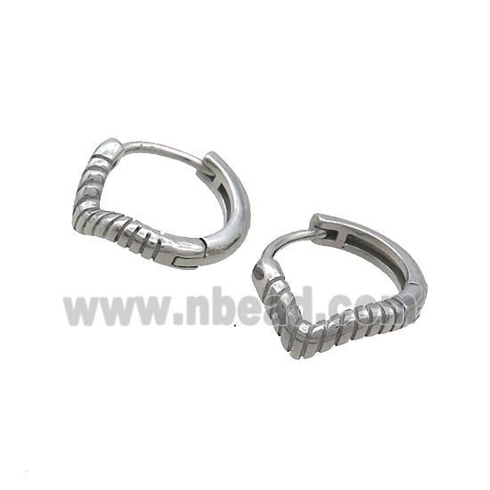 Raw Stainless Steel Hoop Earrings