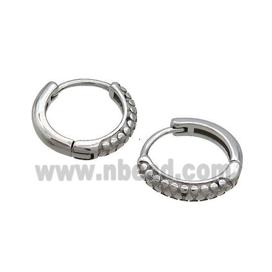 Raw Stainless Steel Hoop Earrings