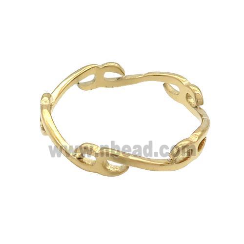 Stainless Steel Rings Gold Plated