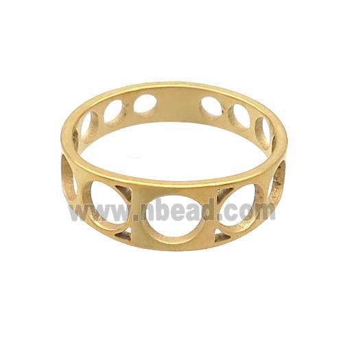 Stainless Steel Rings Gold Plated