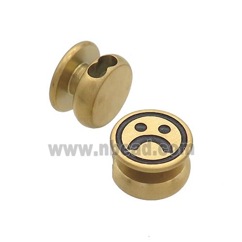 Stainless Steel Clasp Emoji Gold Plated