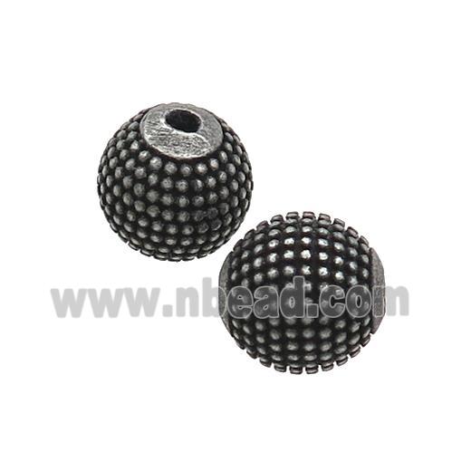 Stainless Steel Round Beads Antique Black