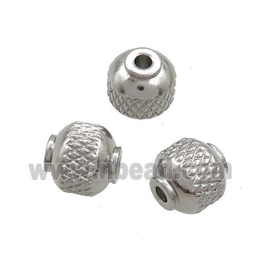 Raw Stainless Steel Beads Round