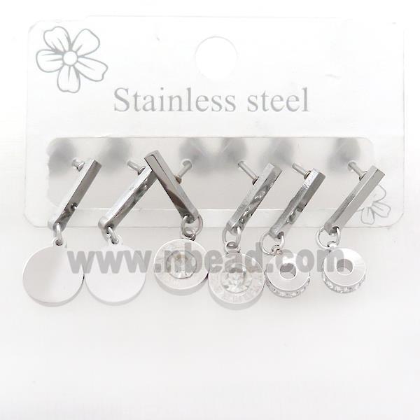 Raw Stainless Steel Earrings