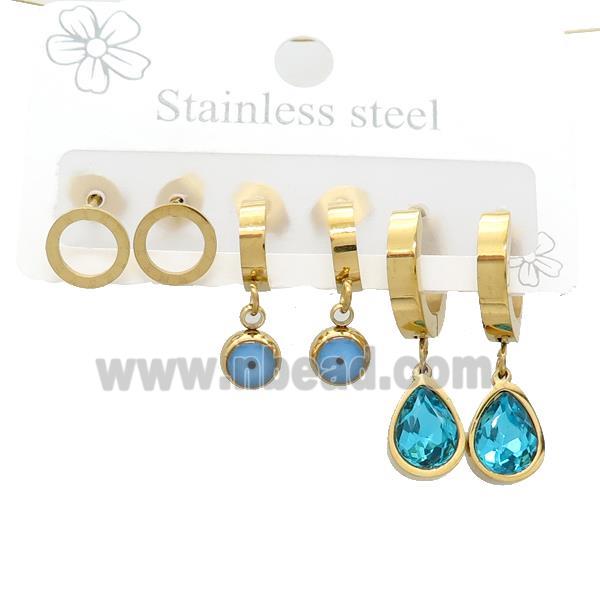 Stainless Steel Earrings Gold Plated