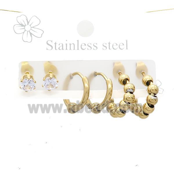 Stainless Steel Earrings Gold Plated