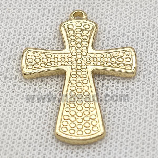 Stainless Steel Cross Pendant Gold Plated