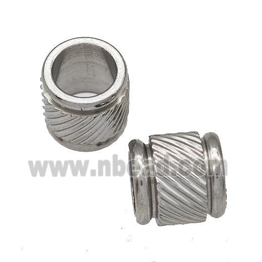 Raw Stainless Steel Tube Beads Large Hole