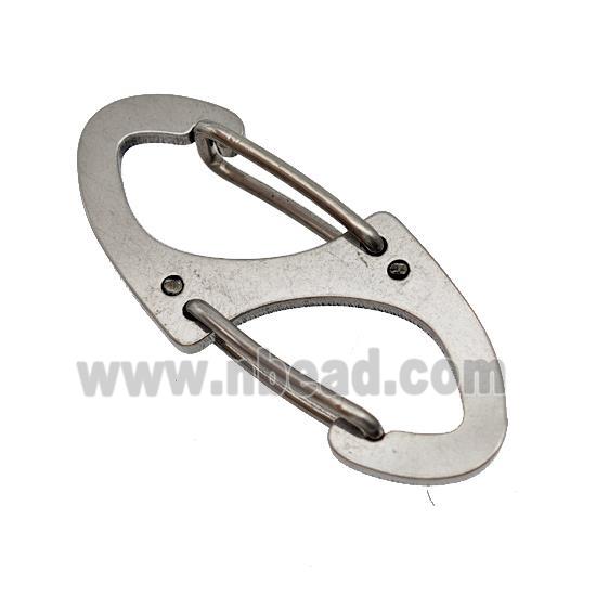 Raw Stainless Steel Carabiner Clasp