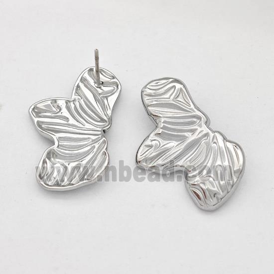 Raw Stainless Steel Stud Earring