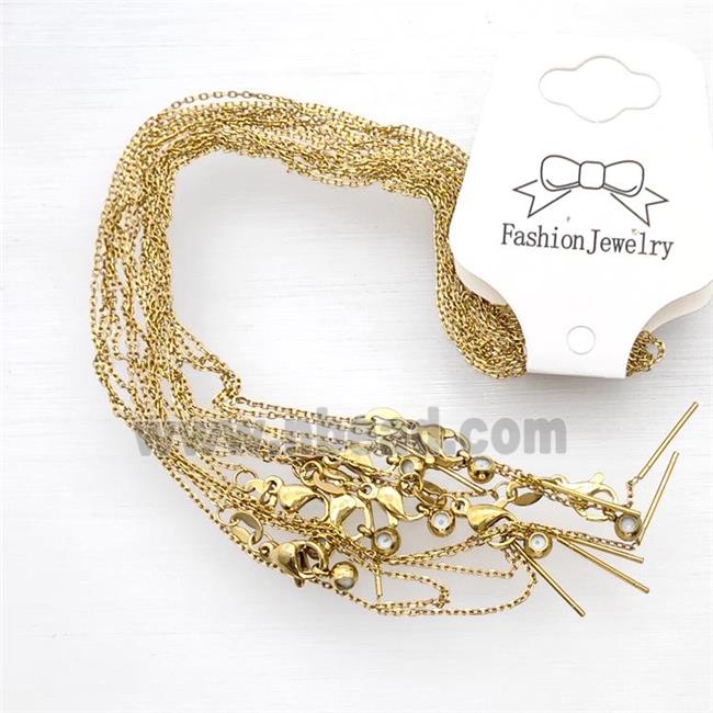 Stainless Steel Necklace Chain Gold Plated