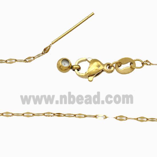 Stainless Steel Necklace Chain Gold Plated