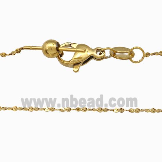 Stainless Steel Necklace Chain Gold Plated