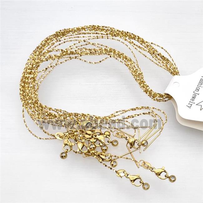 Stainless Steel Necklace Chain Gold Plated