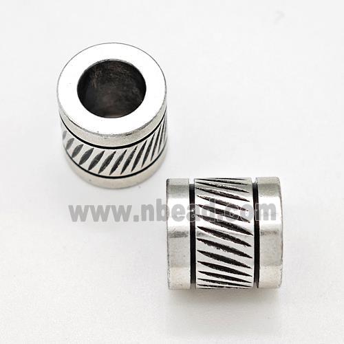 Raw Stainless Steel Tube Beads Large Hole