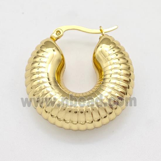 304 Stainless Steel Latchback Earring Gold Plated