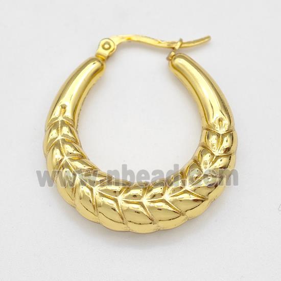 304 Stainless Steel Latchback Earring Gold Plated