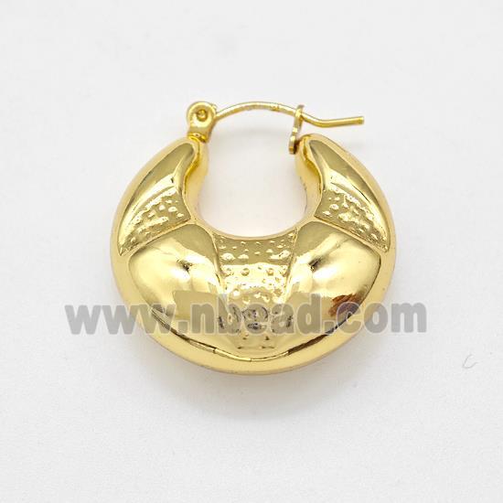 304 Stainless Steel Latchback Earring Gold Plated