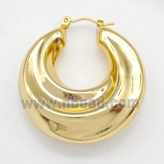 304 Stainless Steel Latchback Earring Gold Plated