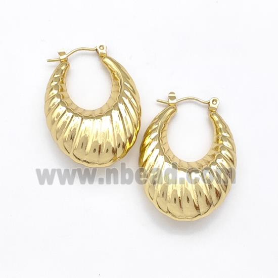 304 Stainless Steel Latchback Earring Gold Plated